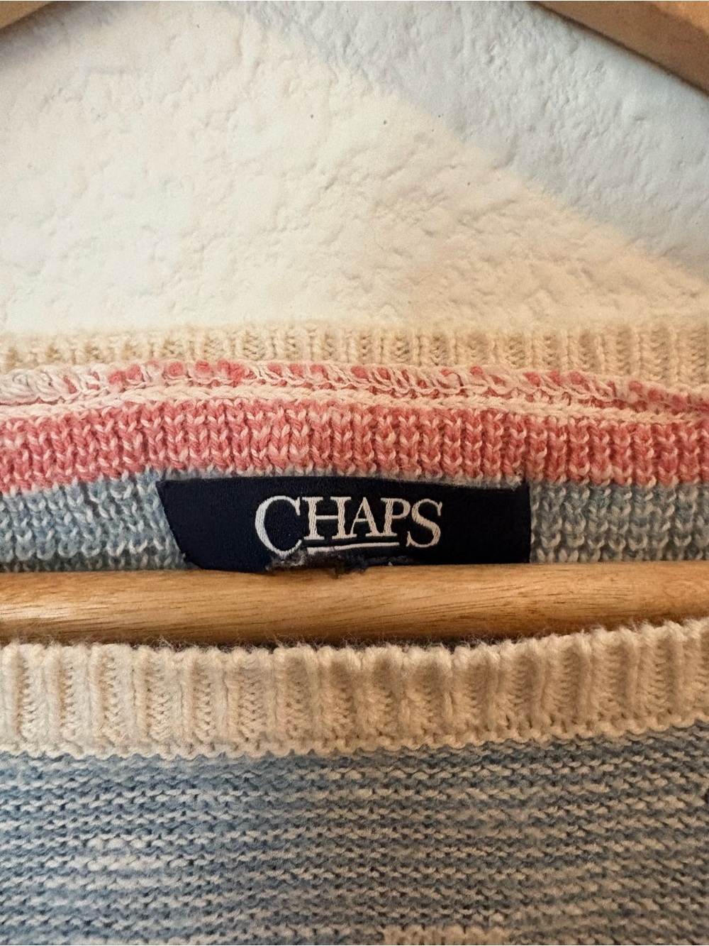 Chaps Multicolor Aztec-Pattern Cotton Sweater - Picture 2 of 7